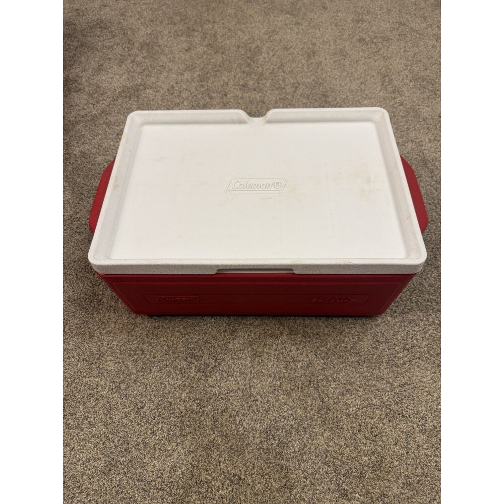Coleman Party Stacker 24 Can Cooler Ice Chest Model 6225 Red Outdoors
